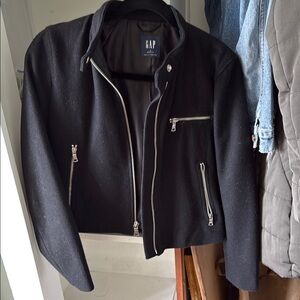 GAP Black Jacket with Metallic Accents
